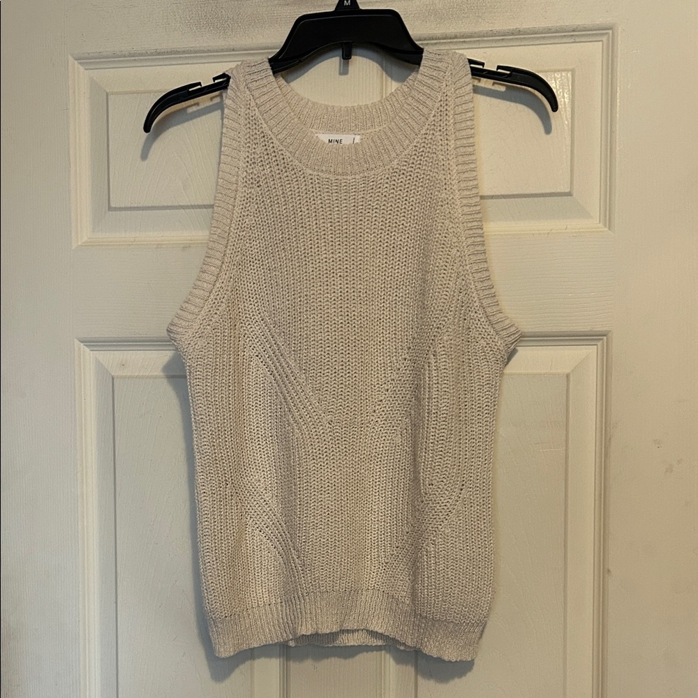 Mine Beige Knit Tank Top Size Medium